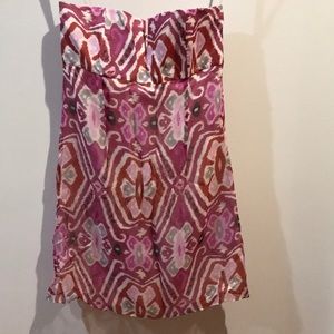 Vanessa Fox multicolored strapless dress